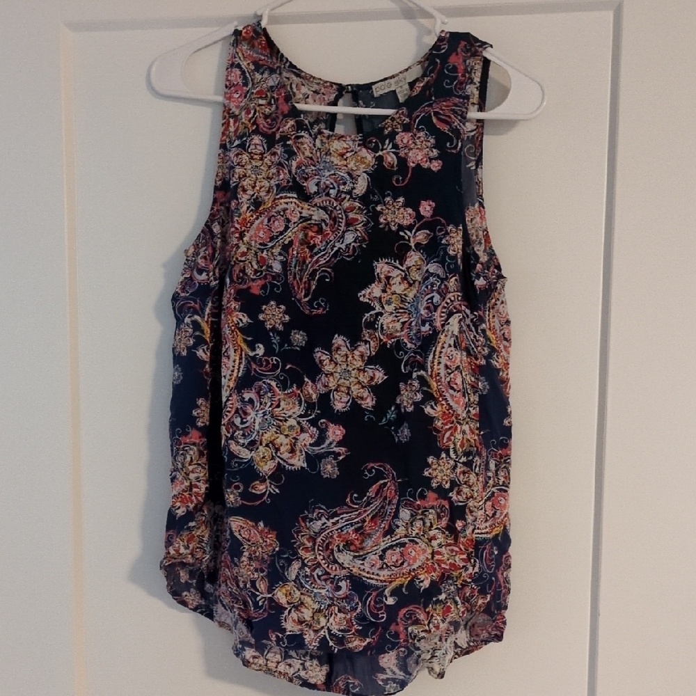 Floral Sleeveless Top - Multicolor